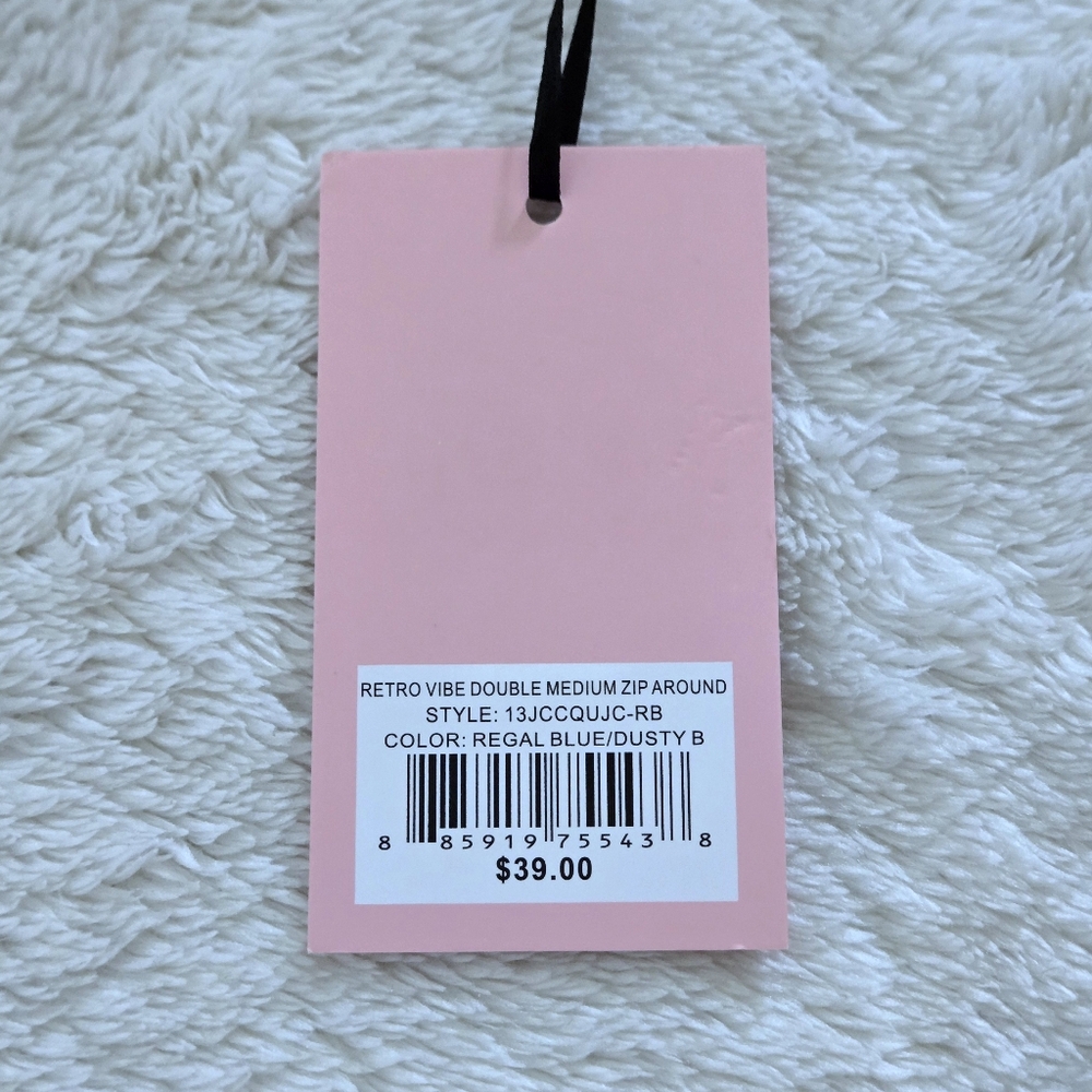 Juicy🍊 Couture "Retro Vibe" Double✌️ Medium Zip Around Wallet - NWT - Picture 16 of 16